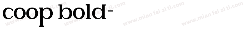 coop bold字体转换